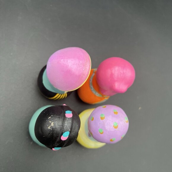 Vintage 3" Wuxi Huisang Clay Figurines Chinese Ladies set of 4 Handpainted. - Picture 6 of 14